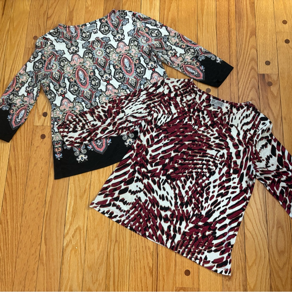 JM Collection Multicolor Patterned Tops